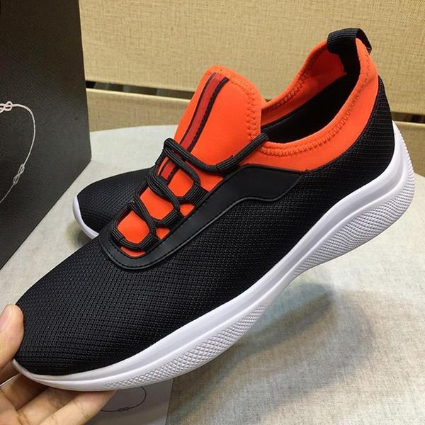 

lightweight mesh and neoprene sneakers men 's shoes fashion classic autumn and winter shoes vintage lace -up low men shoes manner, Black