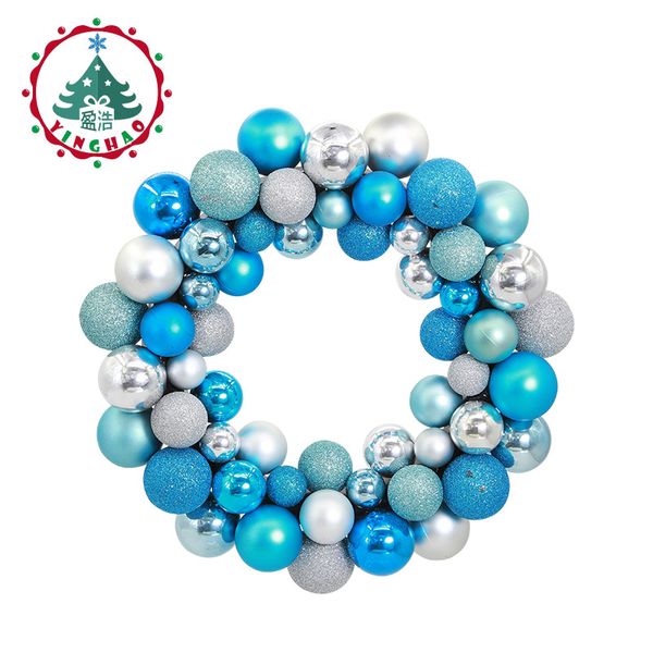 

inhoo polystyrene balls ring christmas wreath garland hanging pendant decor for restaurant window door wedding decorations