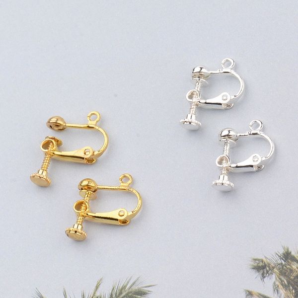 

624mv anti-allergy plating s925 silver jewelry earring accessories rings hook -hole gold and silver clip ear ring earrings ear pendant