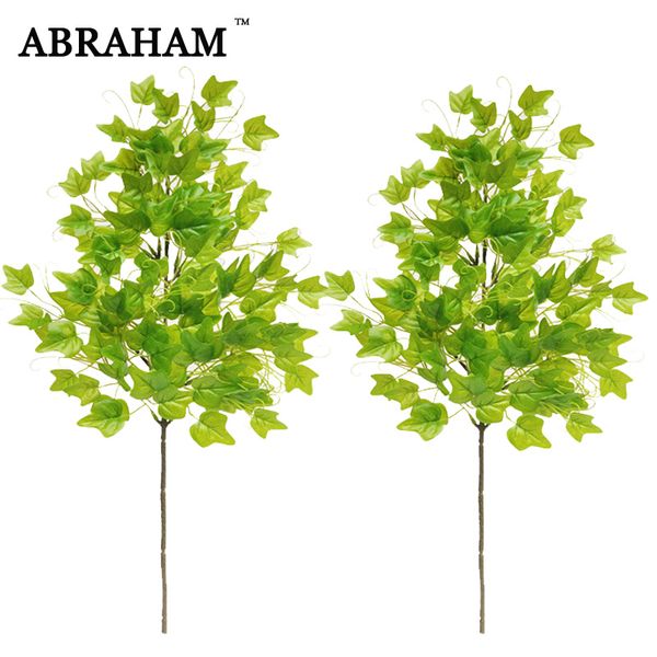 

67cm fake vivid tree leaves artificial grape plant branch real touch silk leaves ginkgo leafs for autumn home xmas decoration
