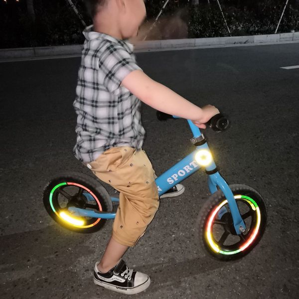 

u14rm children's balance car scooter reflective adhesive paper night safety warning anti-collision strip accessories accessories bicycl