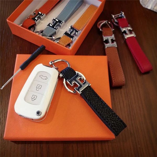 

high qualtiykeychain key chain & key ring holder key chain porte clef gift men women souvenirs car bag with box, Silver