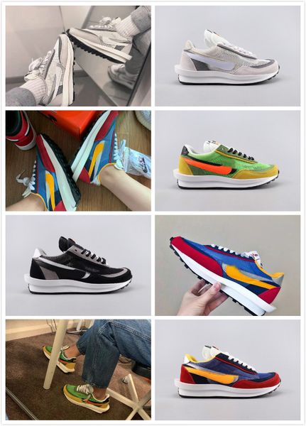 

вафельный ldv кроссовки мужчины женщины chaussures тройной черный белый pine green вентиляционное varsity синий мужские спортивные тренеры к, Black