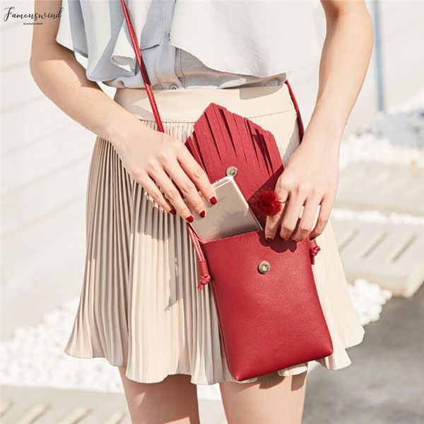 

3 style fashion women crossbody bag tassel red envelope messenger bag mobile phone shoulder bag female small handbag