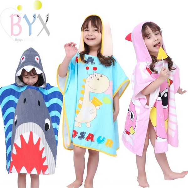 

bath korean style children's robe cotton printed class a cotton cloak cloak bathrobe towel beach bath towel