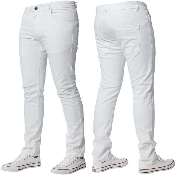 

men's white slim fit smart wear look casual chino trouser pants, Black
