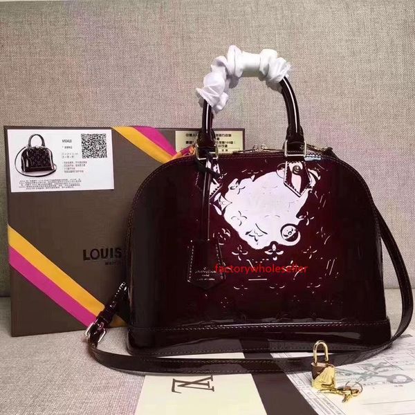 

m11013 new patent leather flowers printing embossed shoulder bags hobo handbags handles boston cross body messenger shoulder bags