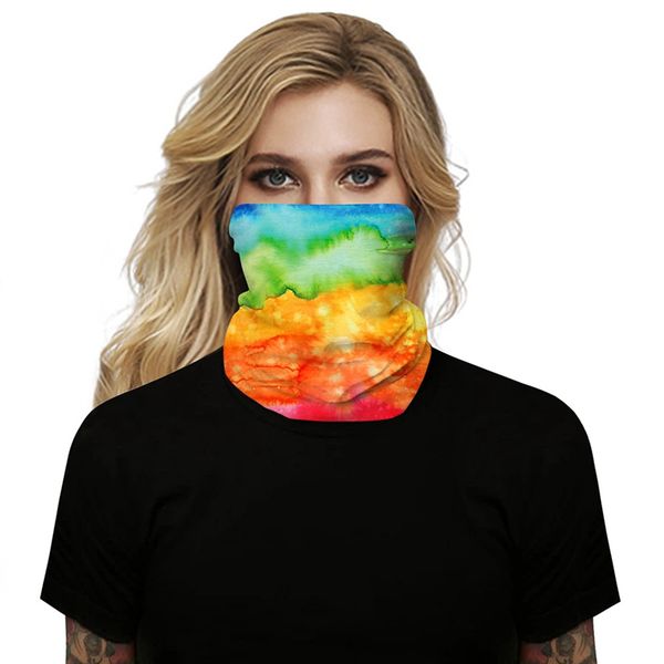 

cycling caps & masks men women neck seamless outdoor scarf head bandana printed multicolor sport multifunctional headband, Black