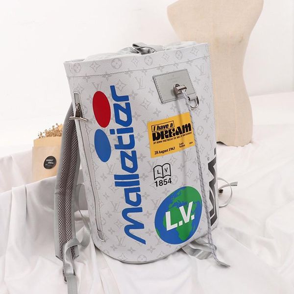 

new arrival womens bag luxury designer backpacks women leather drawstring bucket bag large capacity casual travel rucksack