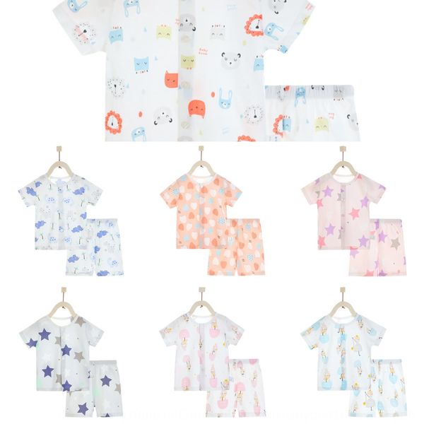 

15tvw infant summer short-sleeved pants suit cotton pants suit shorts and shorts casual fashion home wear comfortable breathable pilling no