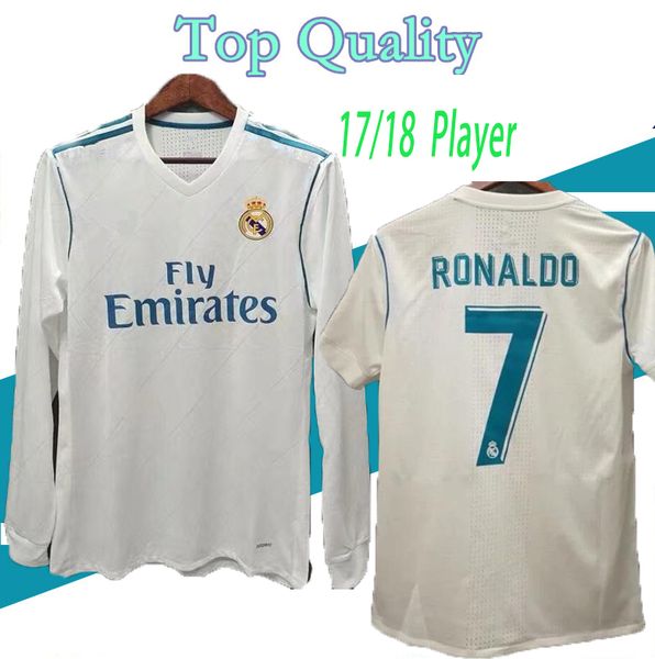

игрок s-xxl 2017 2018 real madrid home футбол джерси 17 18 bale benzema modric kroos футбольная рубашка vintage winter a maillot ronaldo cam, Black;yellow