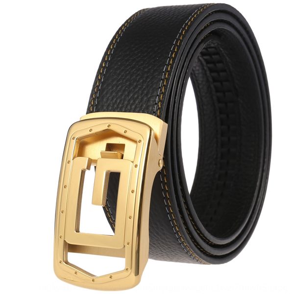 

men's new stainless steel head casual belt belt ly36-61464-5 men's new stainless steel waist ly36-614 lead ly36-61464-5, Black;brown