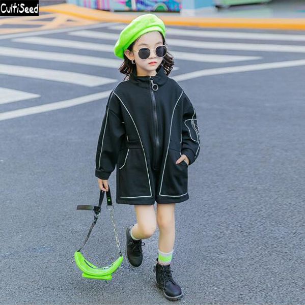 

cultiseed girls korean long sleeve jumpsuits overalls big children girls trutleneck holiday loose casual short pant rompers, Blue