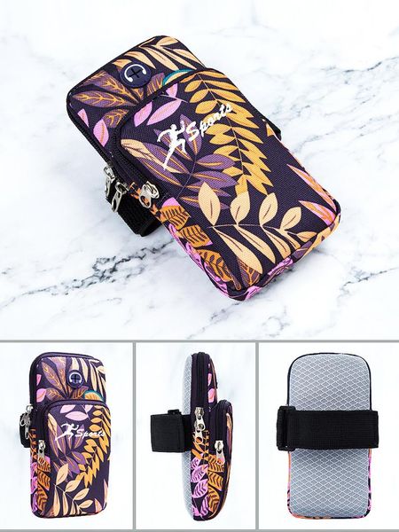 

running fitness double pockets universal smartphone arm bag with earphone hole for iphone and android phone and more