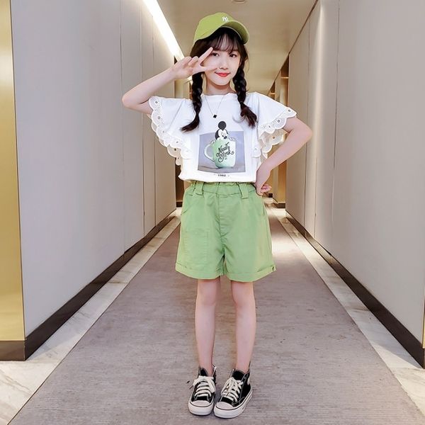 

pw17r girls shorts clothing clothing' clothes set 2020 new summer cartoon girls' western style shorts children's short sleeve