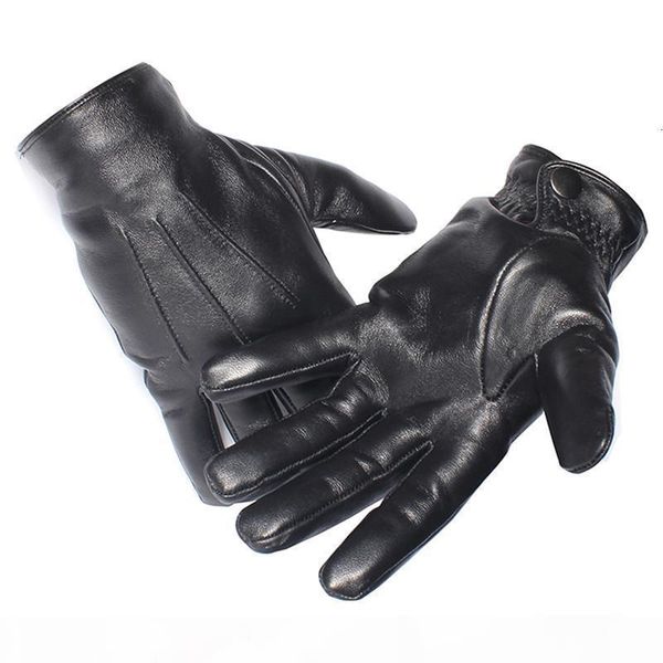 

g gours winter gloves men genuine leather gloves touch screen real sheepskin black warm driving gloves mittens new arrival gsm050 t1906, Blue;gray