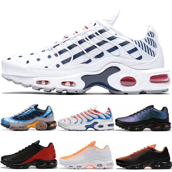 

men running shoes plus se tn chaussures midnight navy total crimson scream green fade blue volt frequency pack sneakers trainers