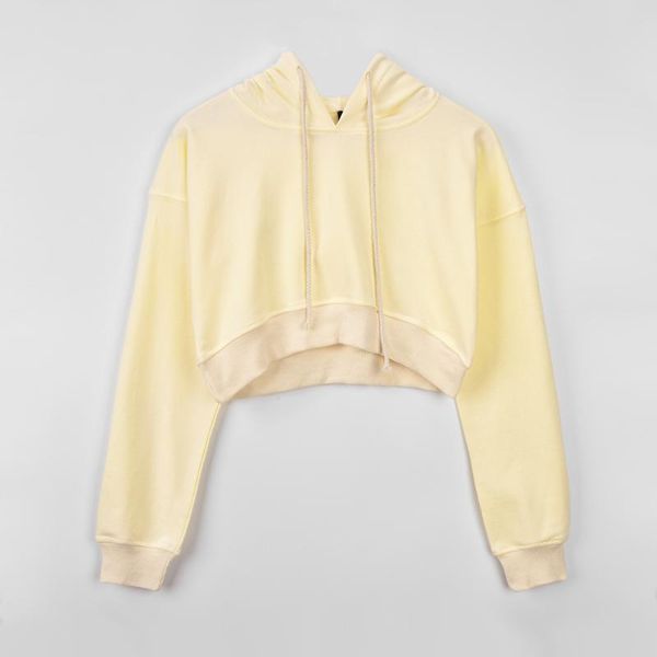 

gym clothing autumn winter solid color navel short hooded pullover multi-color sweatshirts women sports running fitness, White;black