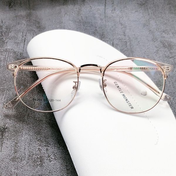 

2020 new myopia round eyebrow glasses frame metal myopia glasses frame 98264, Silver