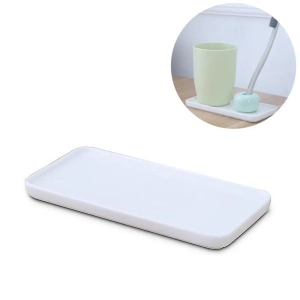 

creative bathroom toothbrush ceramic base white porcelain trays rectangle holder stand sanitary storage bathroom accessories