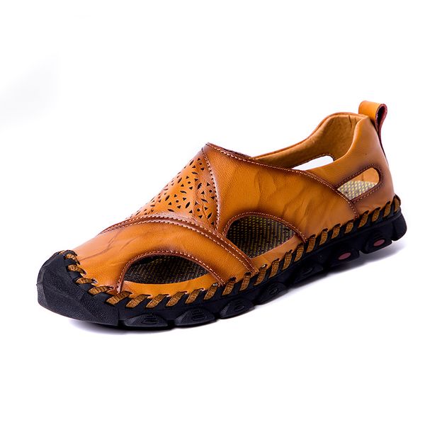 

fashion breathable men casual shoes male footwear for 2020 summer handmade comfortable men's shoes summer leather flats, Black