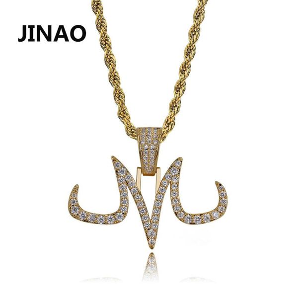 

jinao new hip hop majin pendant necklace micro pave zircon iced out animal jewelry man women gift, Silver