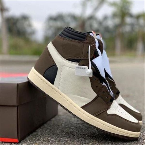 

wholesale brown travis 1 high low og ts sp mocha men women cactus jack dark scotts basketball shoes sport sneaker