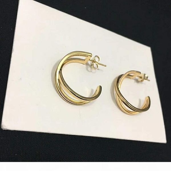 

i selling explosive style simple style x cross plating fashion designer earrings luxury designer jewelry women earrings, Golden