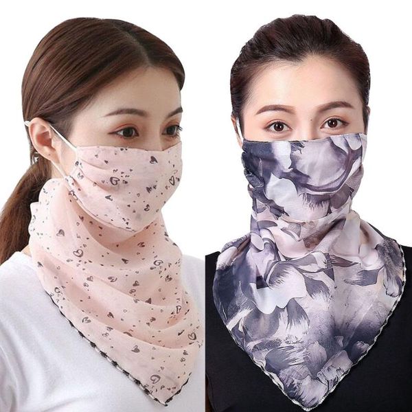 

2020 silk scarf women bandana face maskswashable and reusable lady mascarillas sun protection scarves female neck wraps 1, Black