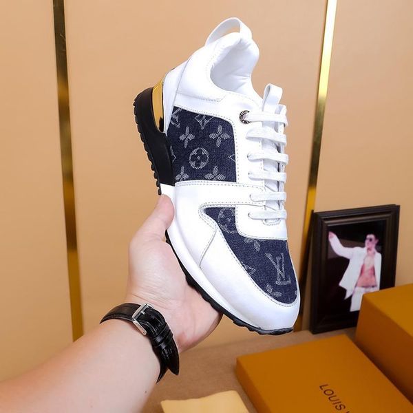 

2020f new luxury design mens fashion leather printed sports shoes all-match breathable mens casual shoes mens banquet shoes size: 38-451, Black