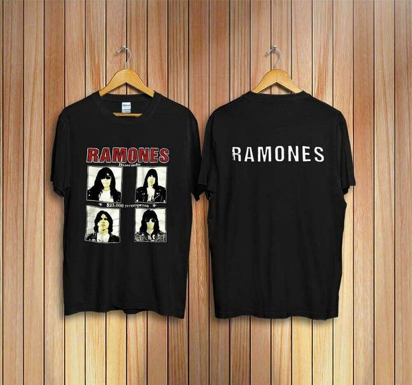 

VTG 90s Ramones black mugshot tour tee