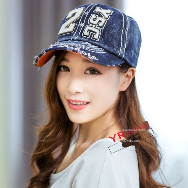 

korean style dome men's cowboy women's letter cowboy hat baseball cap duck tongue baseball cap outdoor fashion sun hat, Blue;gray