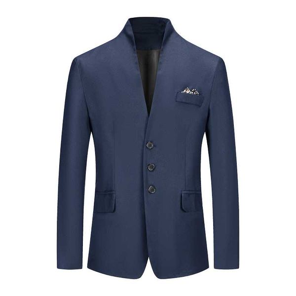 

2020 autumn new casual blazer men's clothing trend handsome stand collar blazer, White;black