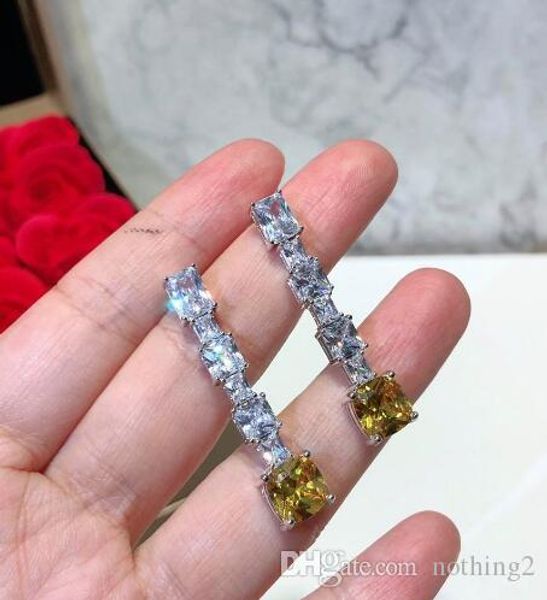

earrings cubic zircon trendy party queen earrings for woman unique gift, Silver