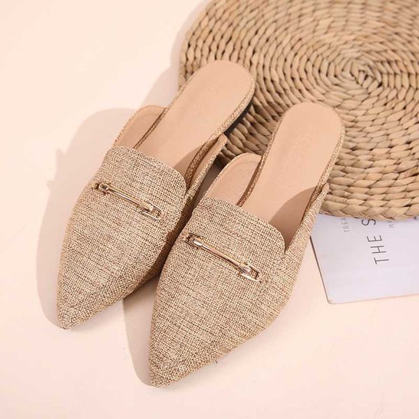 

women slippers slip on mules flat heel casual shoes slides block heels summer dress slippers shoes, Black