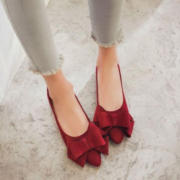 

woman ballet flats with pointed toe cute bow-tied comfortable footwear fashion casual working formal shoes cs02, Black