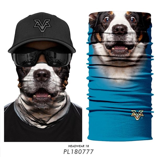

bike headscarf mask tiger zebra whale dog cat face mask 3d seamless sport ski fish hike bicycle outdoor sports neck scarf women, Black