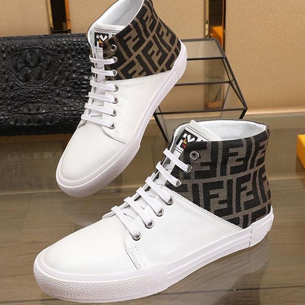 

comfortable mens shoes fashion design leather lightweight sneakers high lace -up casual sports men boots zapatos de moda para hombre