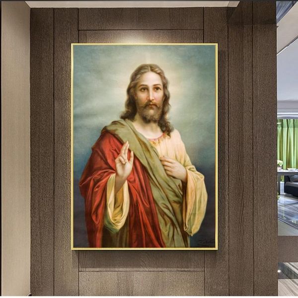 

христос иисус картины на холсте религиозные плакаты и печатает куадрос wall art pictures для дома living room decor
