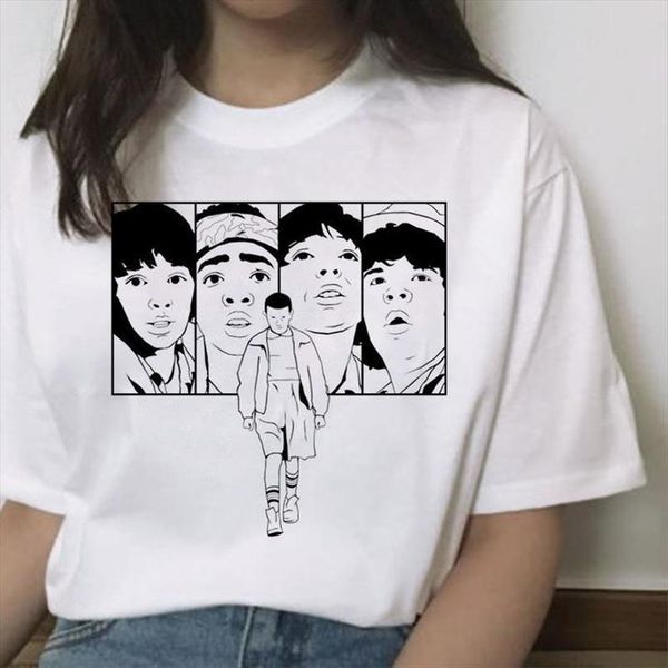 

stranger things 3 women t shirt harajuku eleven female hip hop femme tshirt streetwear funny clothing 2020 cartoon casual, White