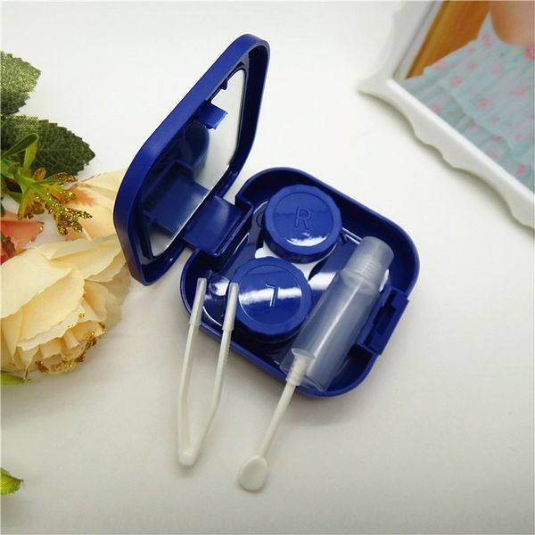 

diy handmade invisible glasses square glossy plastic couple handmade storage storage box abs nursing double box, Blue