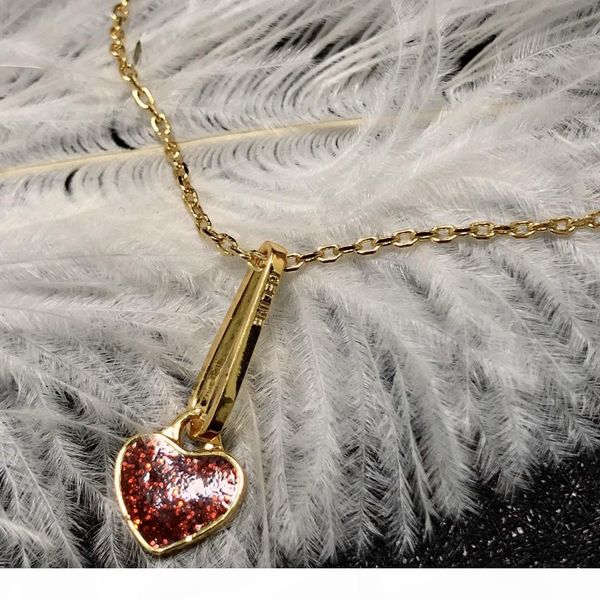 

j new red peach heart clavicle thin chain fashion designer jewelry exquisite wild woman designer necklace, Silver