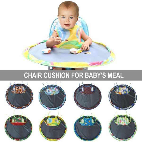 

baby eating table mat feeding chair cushion waterproof round folding infants pad anti-dirty table pad y200710