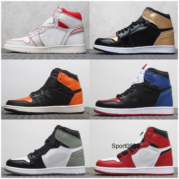

высокая qaulitys jumpman 1 тапок женщин nrgun union высокий og nrg не ресал перепродажа unc 1s спорт детский баскетбол обувь, Black