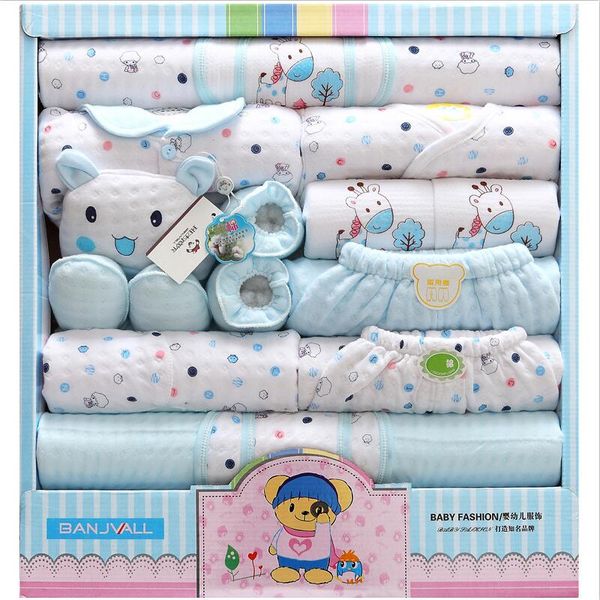 

18pcs baby boy clothes cotton newborns gift for baby underwear 100% cotton gilrs clothing suit sets, White