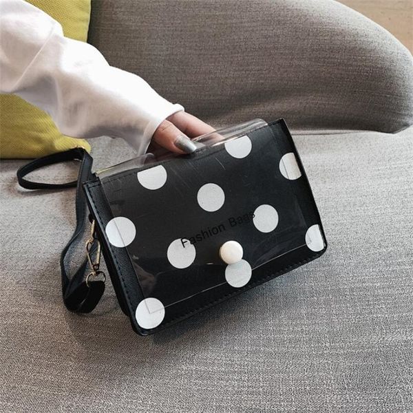

2020 new female bag transparent jelly bag fashion shoulder creative messenger mobile phone