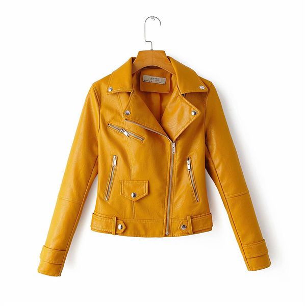 

women's leather & faux plus size pu coat women fashion lapel black motorcycle coats autumn female short biker slim soft outerwear