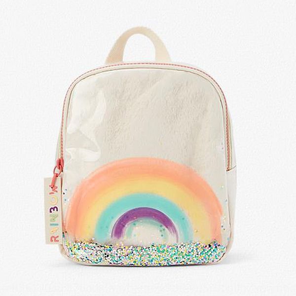 

cvjn0 za home 2020 new fashion cute baby rainbow graffiti print er tong bao er tong bao sequins children's children's bag female s