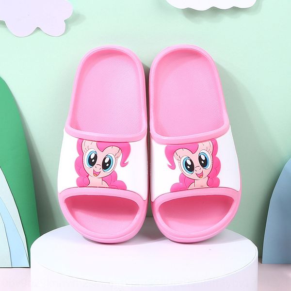 

2020 new pony polly children children children' slippers summer eva light anti-skid soft bottom children' bathroom slippers, Black;grey