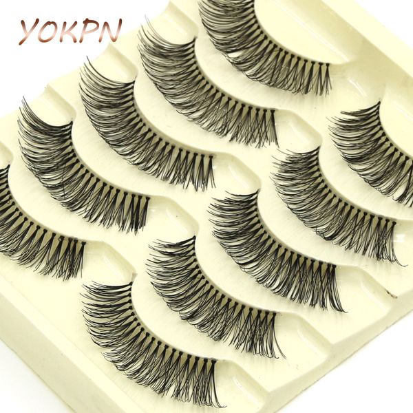 

yokpn new transparent cotton thread false eyelashes soft natural long clutter fake eyelashes daily makeup tools eye lashes